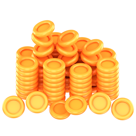 Pilas de monedas  3D Icon