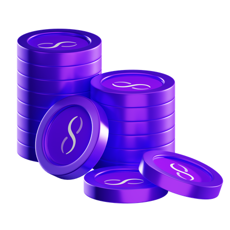 Pilas de monedas agix  3D Icon