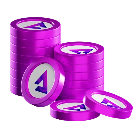 Pilas de monedas de audio  3D Icon