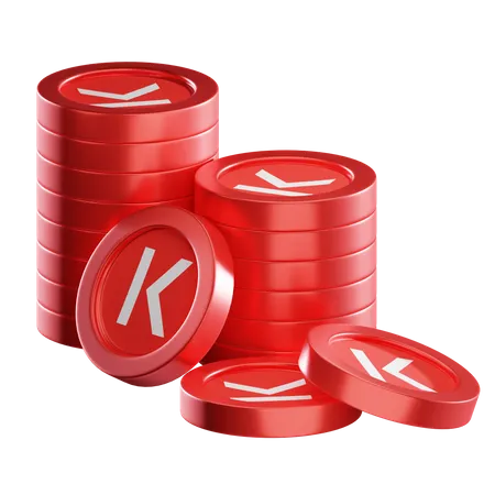 Pilas de monedas kava  3D Icon