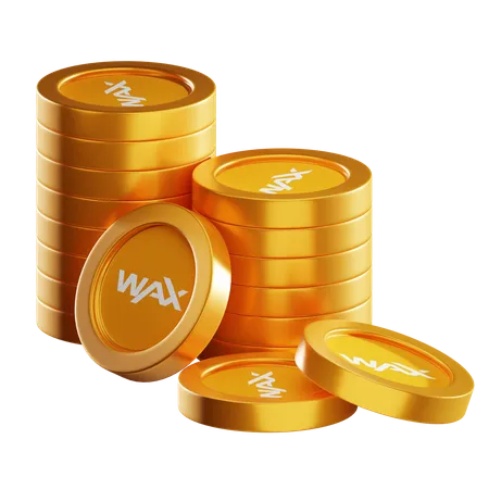 Pilas de monedas de cera  3D Icon