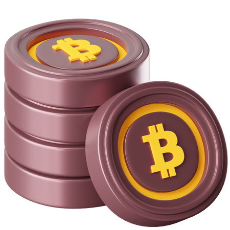 Pile de bitcoins  3D Icon