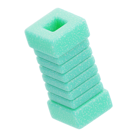 Pile carrée  3D Icon