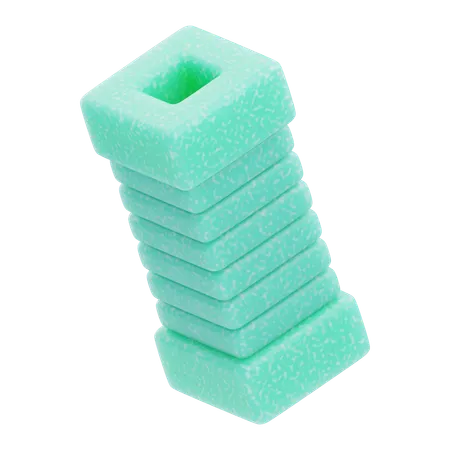 Pile carrée  3D Icon