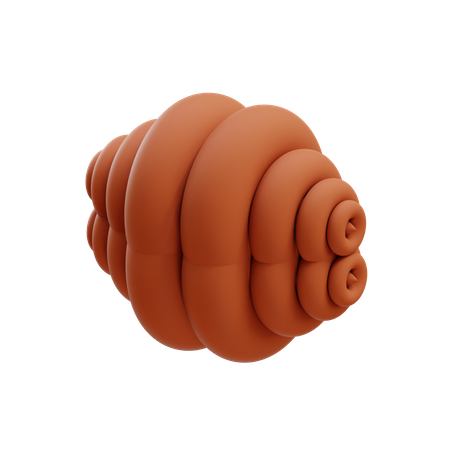 Pile d'anneaux à double beignet  3D Illustration