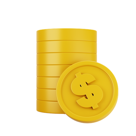 Pile de pièces de monnaie  3D Icon
