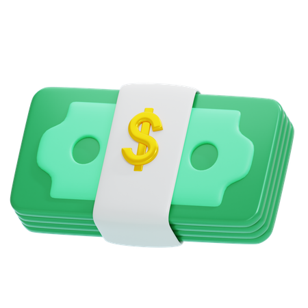 Pile de billets  3D Icon