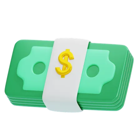 Pile de billets  3D Icon