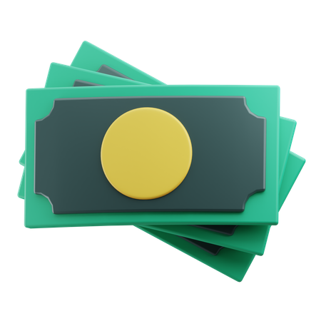 Pile de billets  3D Icon