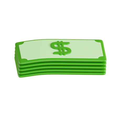 Pile de billets  3D Icon