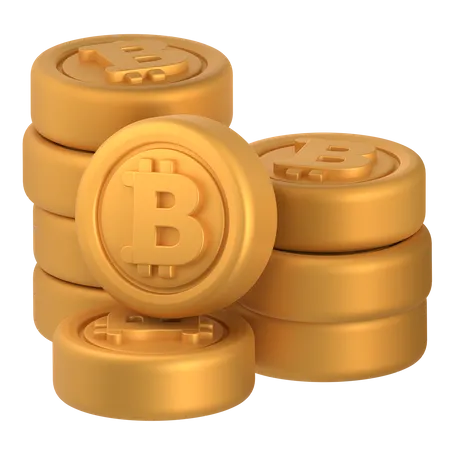 Pile de bitcoins  3D Icon