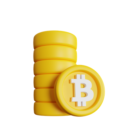 Pile de bitcoin  3D Icon