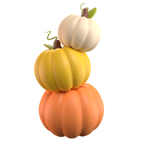 Pile de citrouille  3D Icon