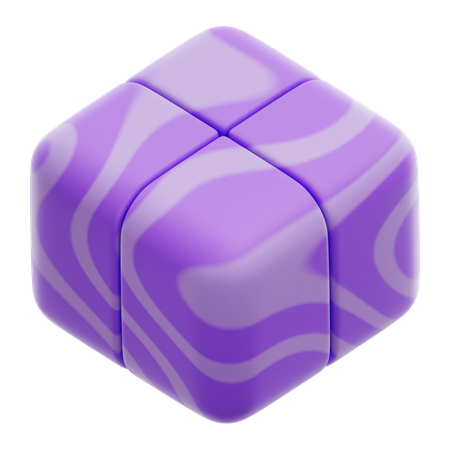 Forme abstraite dégradée de pile de cubes  3D Icon