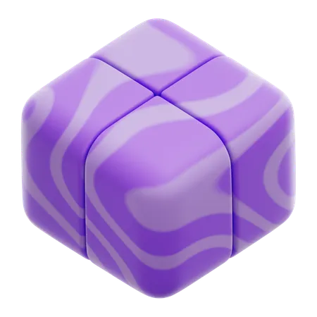 Forme abstraite dégradée de pile de cubes  3D Icon