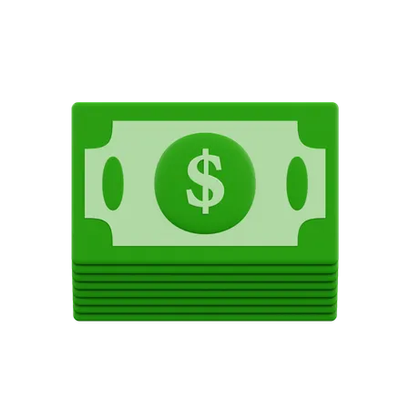 Pile de dollars  3D Icon