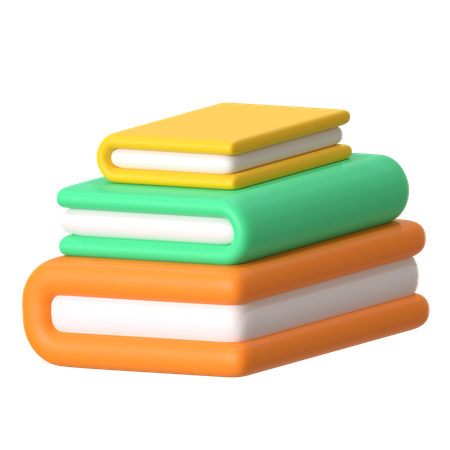 Pile de livres  3D Icon