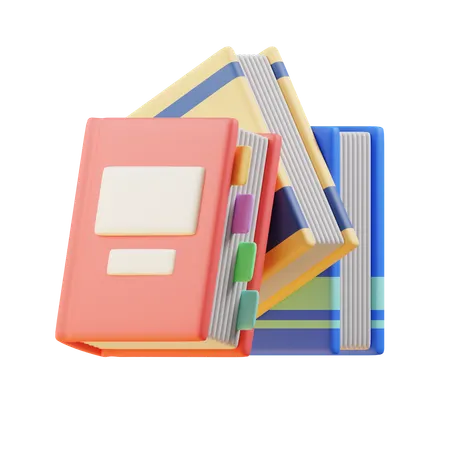 Pile de livres  3D Icon