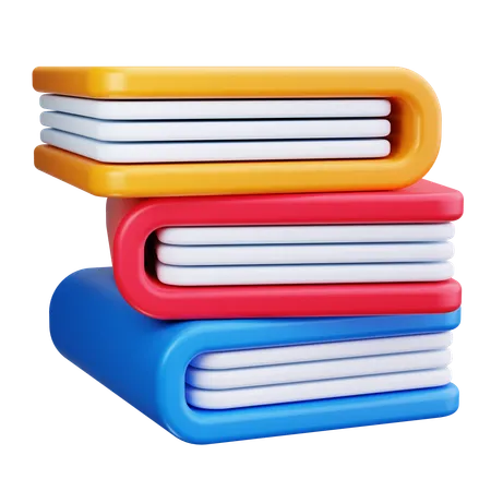 Pile de livres  3D Icon