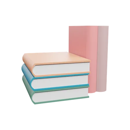 Pile de livres  3D Illustration