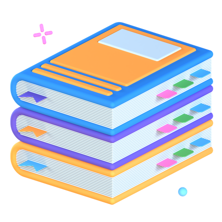 Pile de livres  3D Illustration