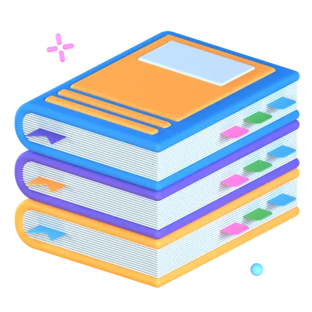 Pile de livres  3D Illustration