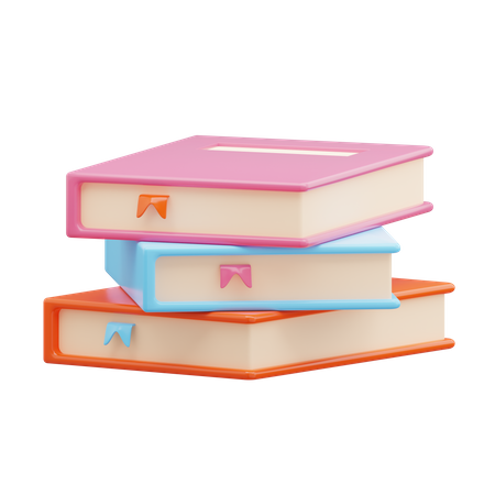 Pile de livres  3D Icon