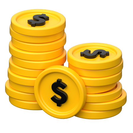 Tas de pièces de monnaie  3D Icon