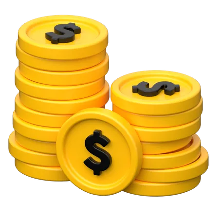 Tas de pièces de monnaie  3D Icon