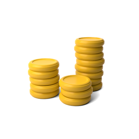 Pile de pièces de monnaie  3D Icon