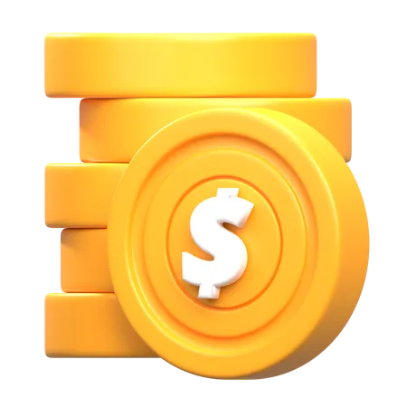 Pile de pièces de monnaie  3D Icon