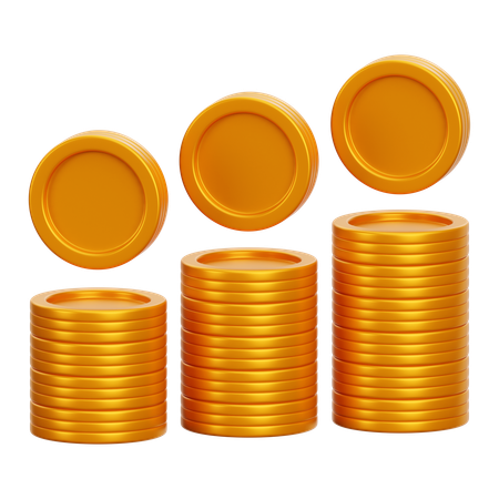Pile de pièces  3D Icon