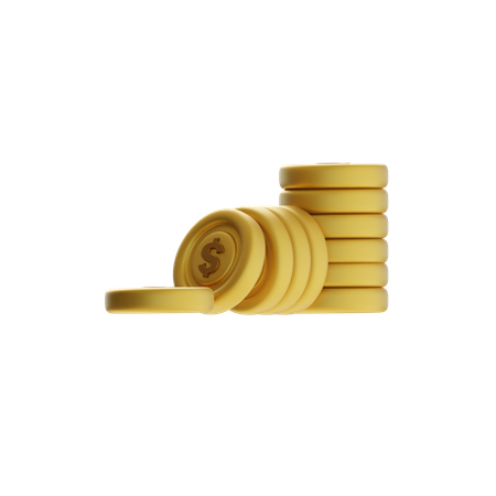 Pile de pièces  3D Icon
