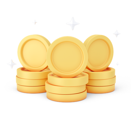 Pile de pièces de monnaie  3D Icon