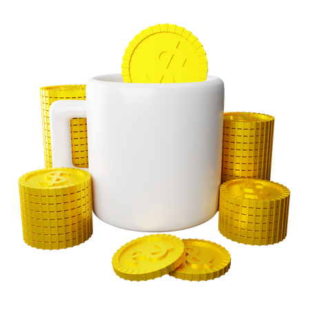 Pile de pièces de monnaie  3D Icon