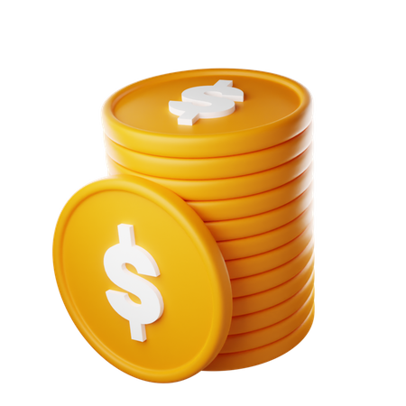 Pile de pièces de monnaie  3D Icon