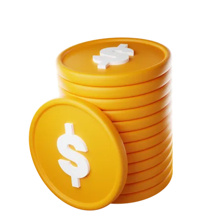 Pile de pièces de monnaie  3D Icon