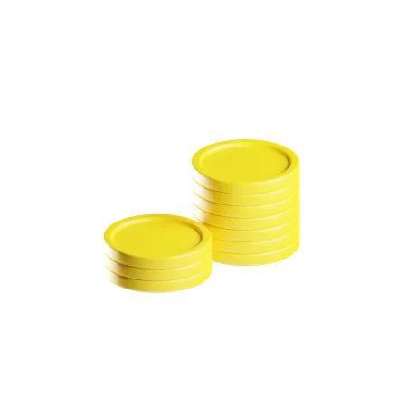 Pile de pièces de monnaie  3D Icon