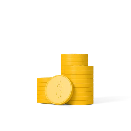 Pile de pièces de monnaie  3D Icon