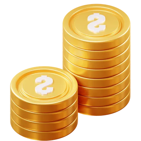 Pile de pièces de monnaie  3D Icon