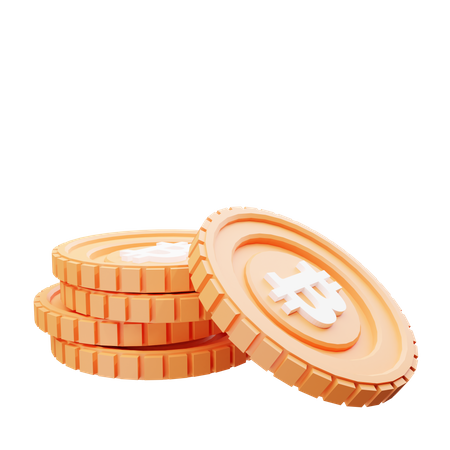 Pile de pièces Bitcoin  3D Icon