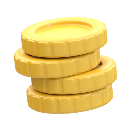 Pile de pièces d'or  3D Illustration