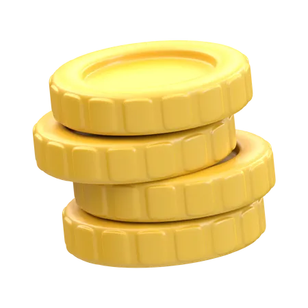 Pile de pièces d'or  3D Illustration