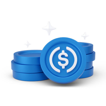 Pile de pièces de monnaie  3D Icon