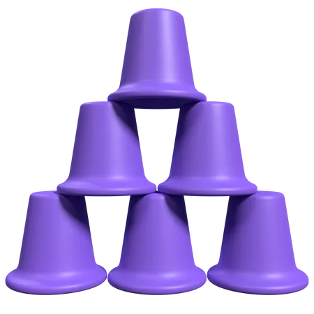 Pile de tasses  3D Icon