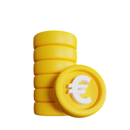 Pile d'euros  3D Icon