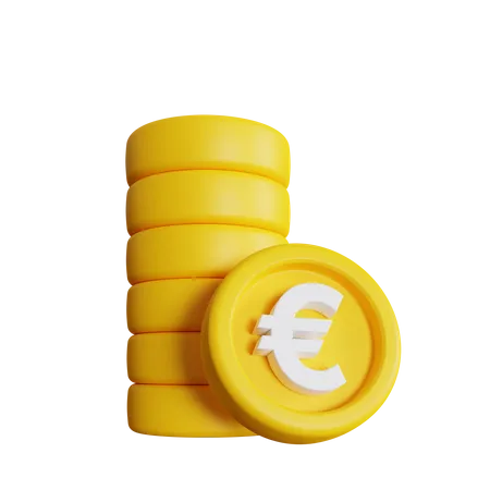 Pile d'euros  3D Icon