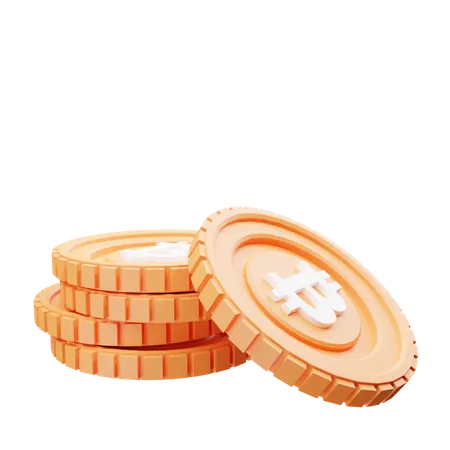 A Clean Pile Of Bitcoin Coins For Your Crypto Finance Project 3D Illustration