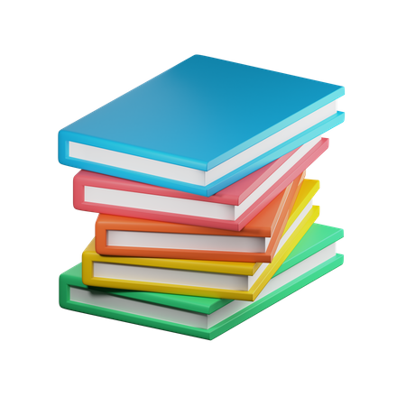 Pile Of Book  3D Illustration