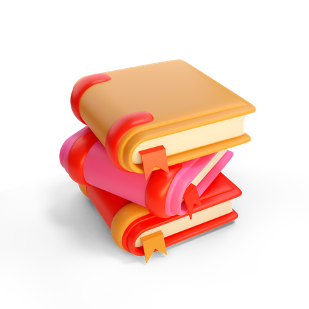 Pile of books  3D Icon